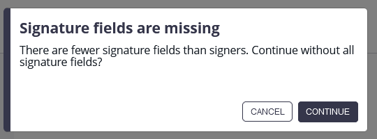 Signature Fields Missing