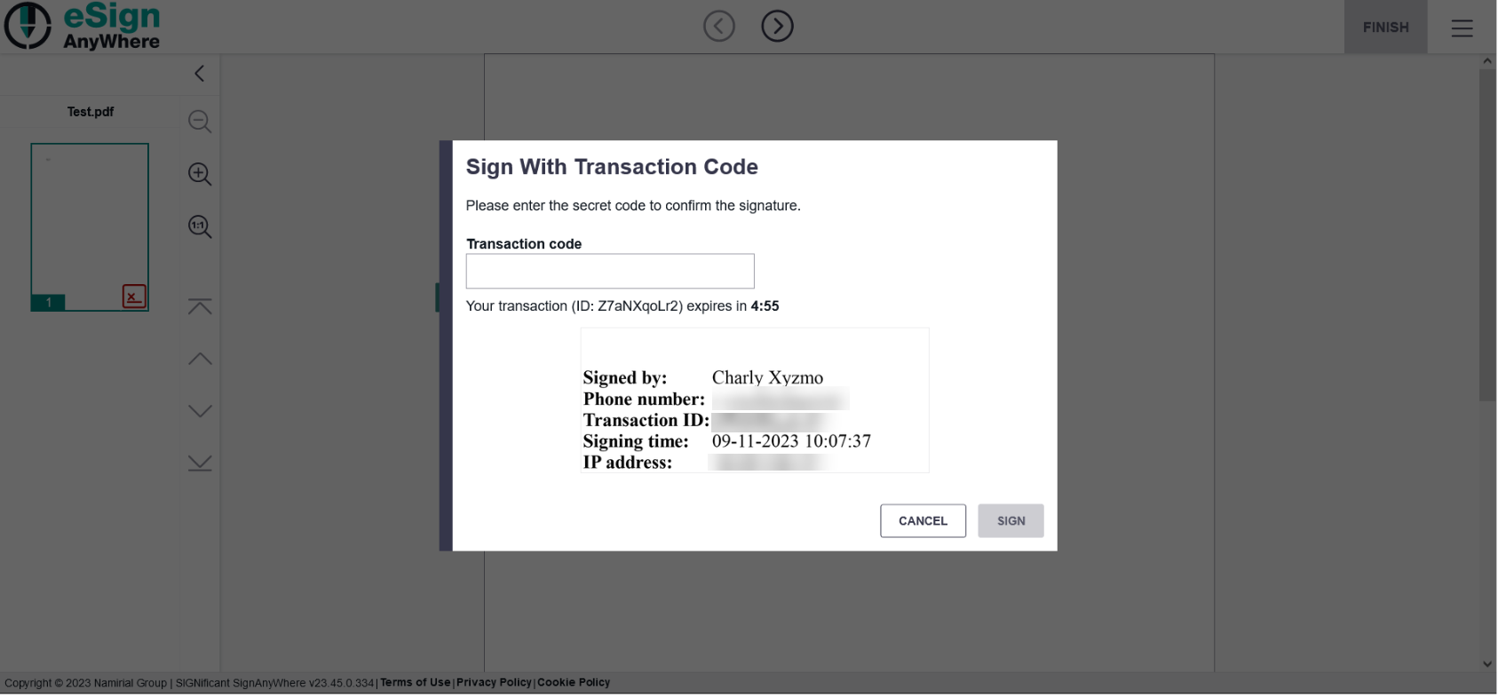 Transaction Code